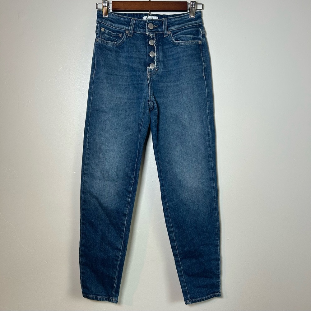 CLOSED Women's Blue Denim Button Fly High Rise Straight Leg Jeans Size 25
